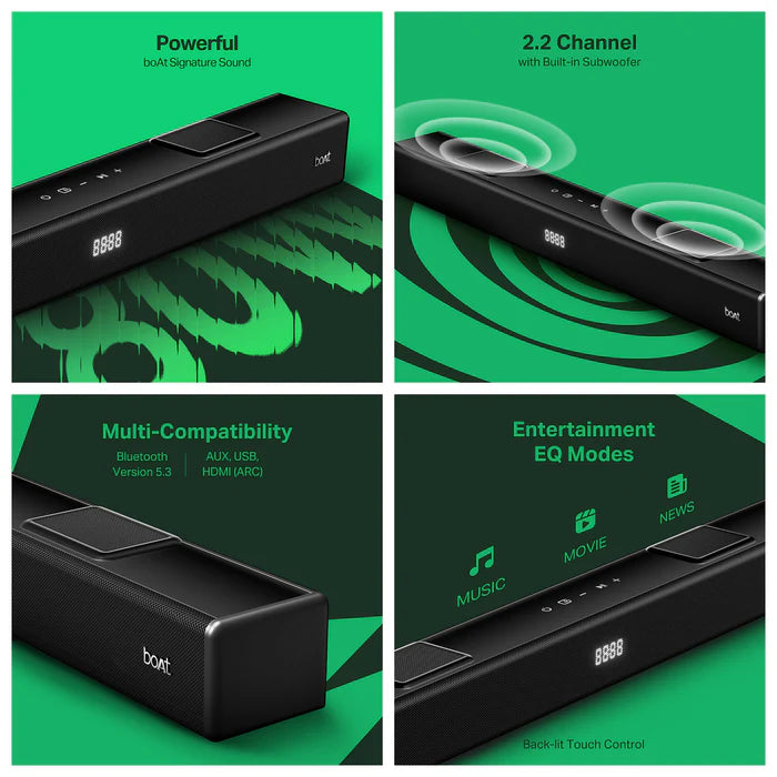 boAt Aavante Octave Plus - 2.2CH, 80W, Soundbar