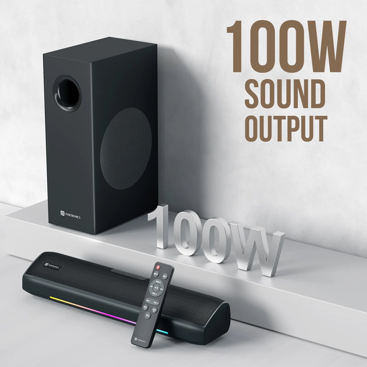 Portronics Zuno - 2.1CH, 100W Home Theatre