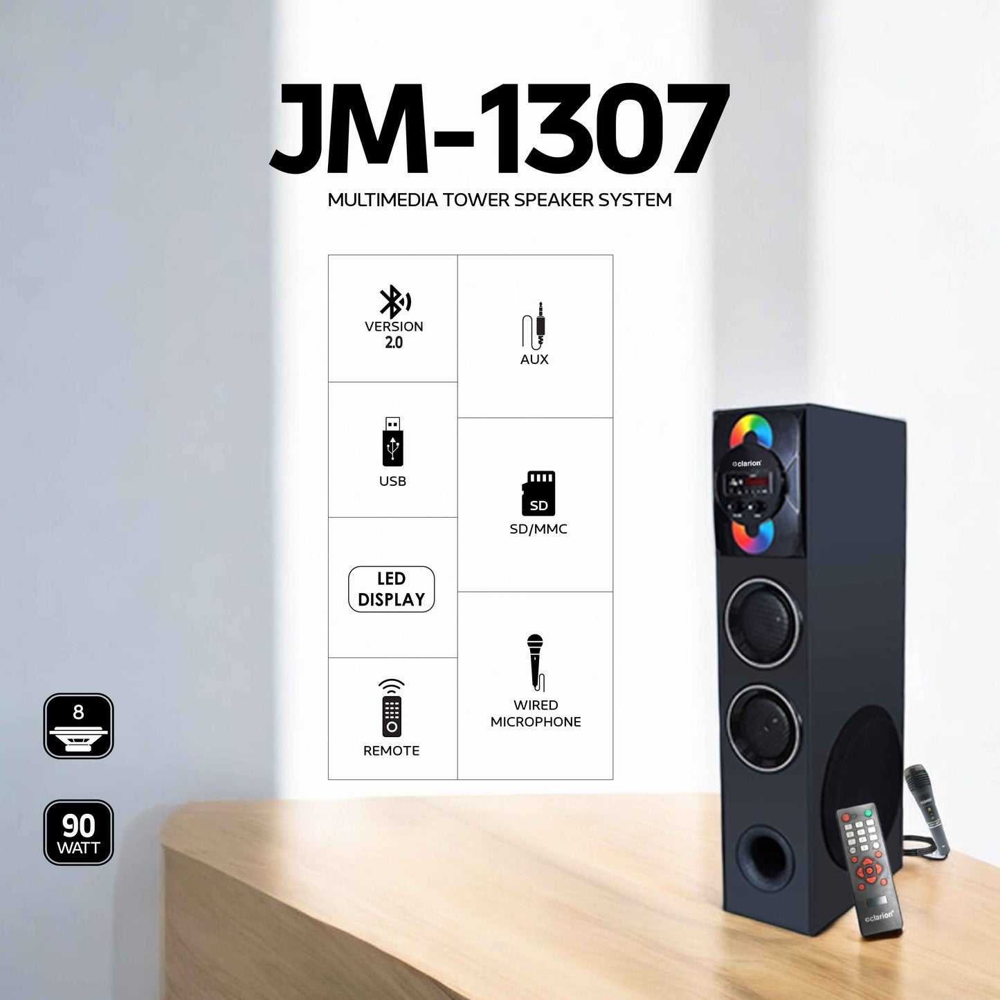 Clarion 1.0 Tower Speaker JM-1307