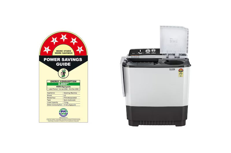 LG P7010NGAZ - 7 Kg Semi Automatic Top Load Washing Machine