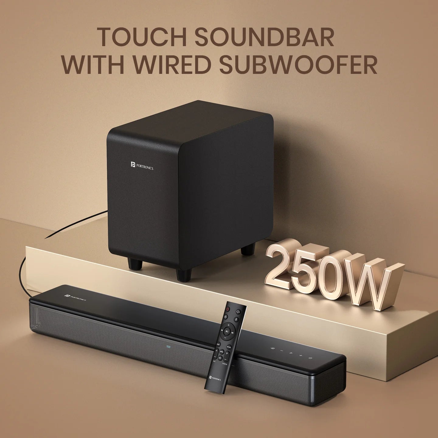 Portronics Sound Slick X - 250W Bluetooth Soundbar