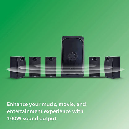 Philips TAV7587 - 100W RMS 5.1 Channel Multimedia Speaker System