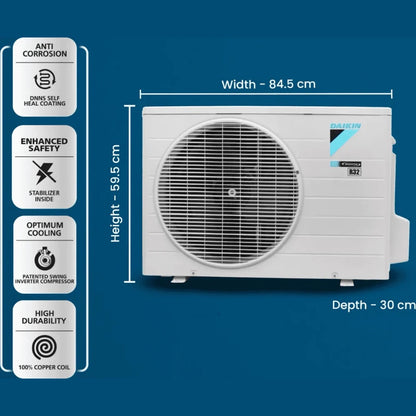 Daikin 1.4T Inverter Split AC 3 Star, FTKC48UV16WF
