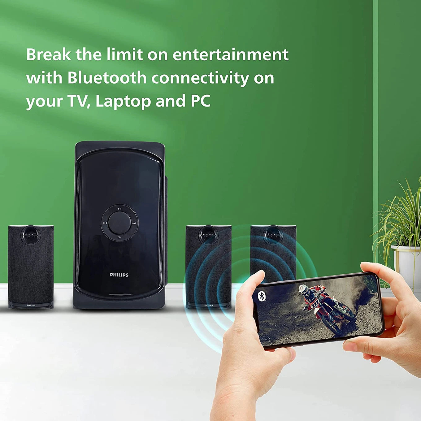 Philips TAV7587 - 100W RMS 5.1 Channel Multimedia Speaker System