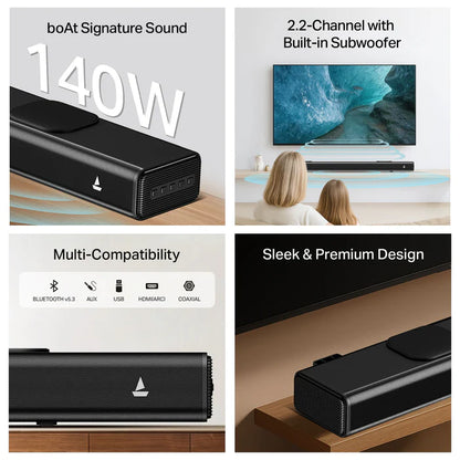 boAt Aavante Raga Plus - 2.2CH, 140W, Soundbar
