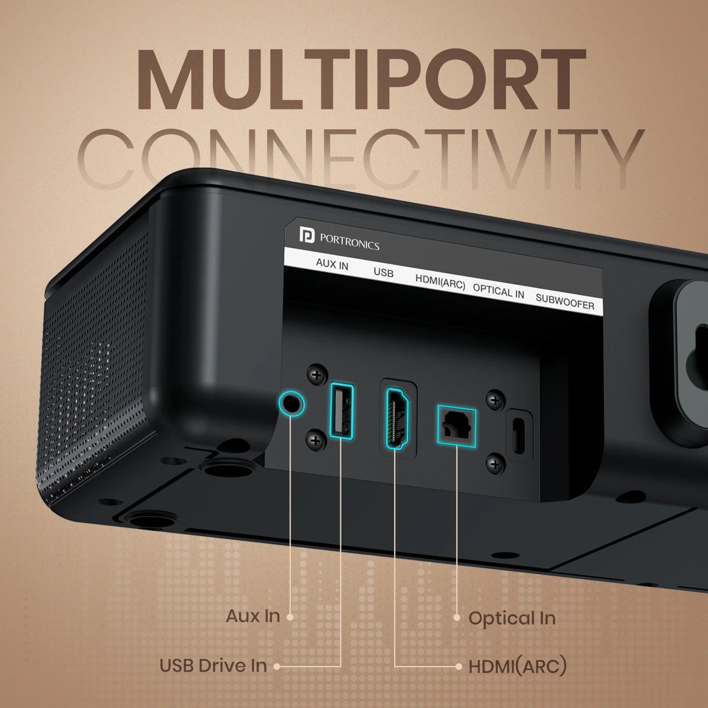 Portronics Sound Slick X - 250W Bluetooth Soundbar