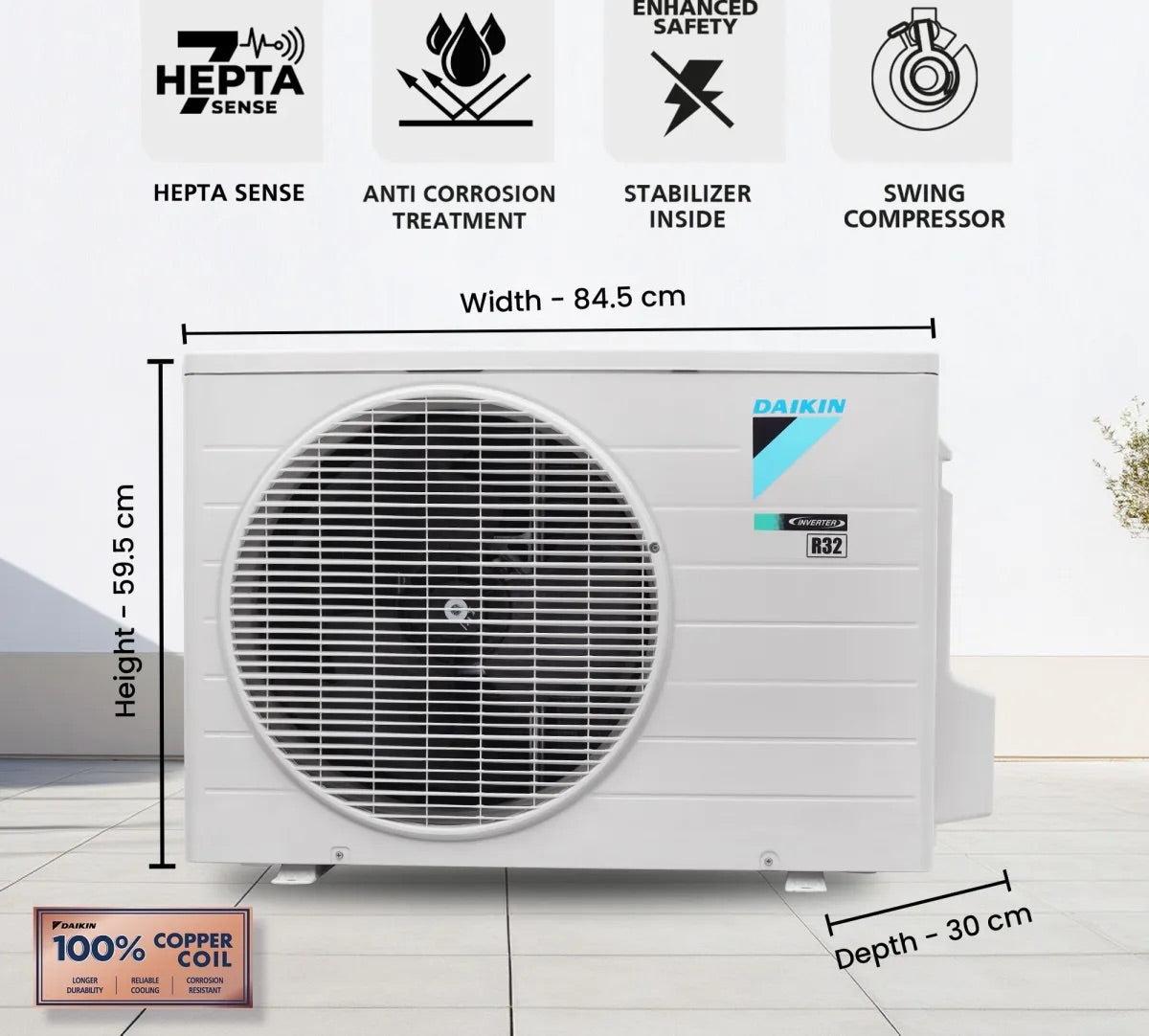 Daikin FTKL50XV16VAA 1.5 Ton 3 Star Inverter Split Air Conditioner