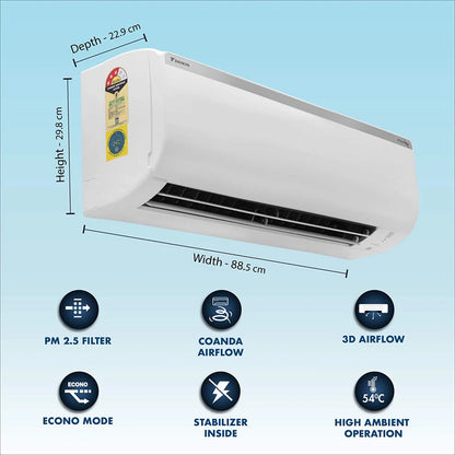 Daikin FTKT50TV16V 1.5 Ton 3 Star Inverter Split Air Conditioner