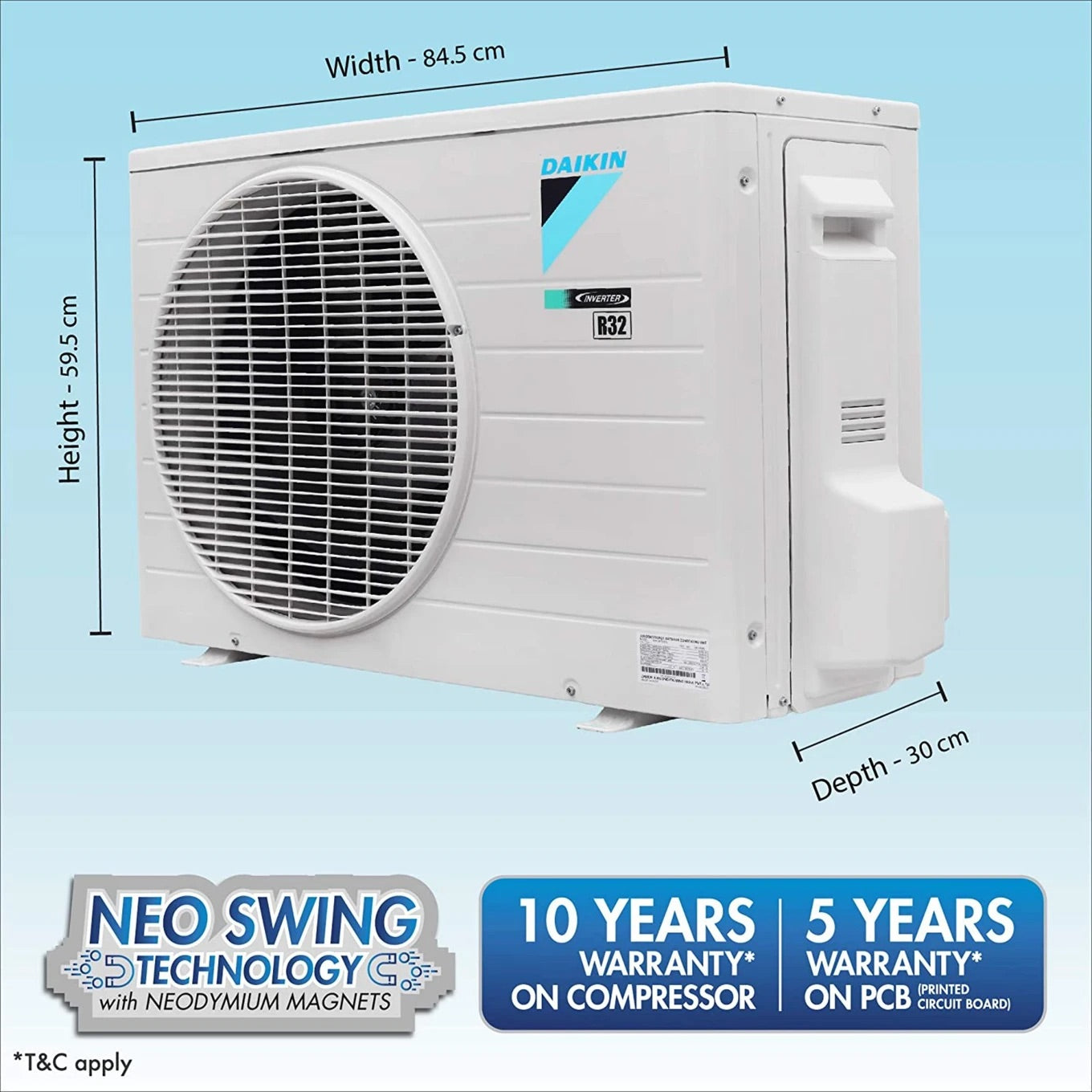 Daikin FTKT50TV16V 1.5 Ton 3 Star Inverter Split Air Conditioner